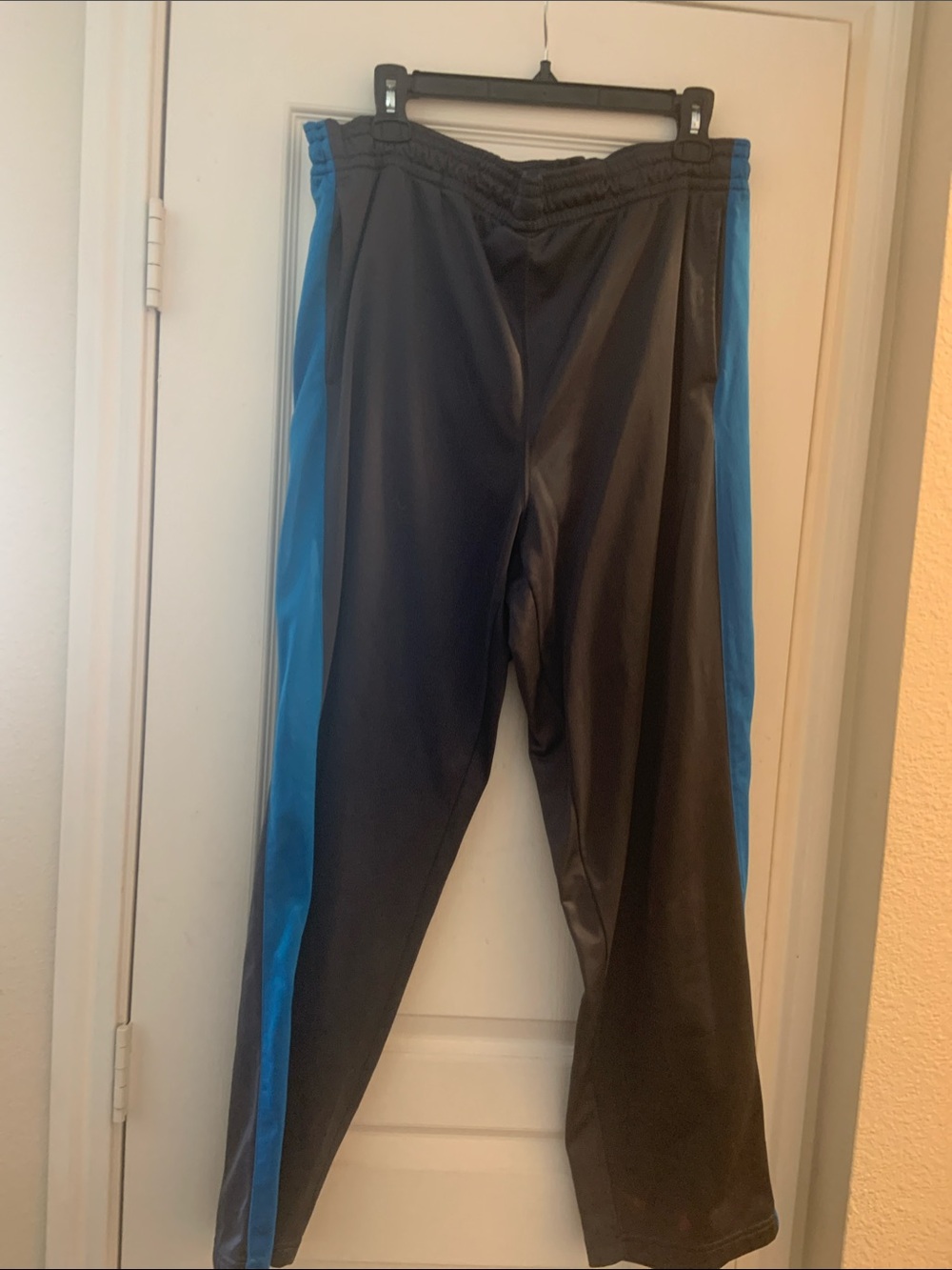 And1 Dark grey  Track Pants with Blue Side Stripe - Athletic Bottoms